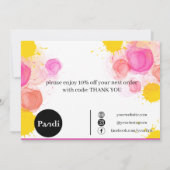 Carte De Remerciements Gratitude vive (Dos)