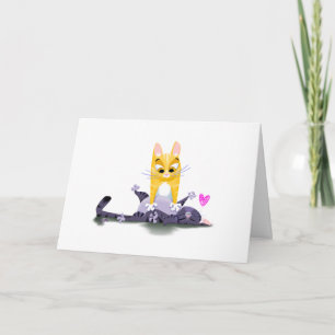 Carte De Remerciements GRATTE LES CHATS DES FOSSES (mat) Jeff Willis Art