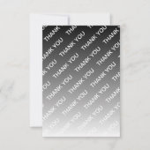 Carte De Remerciements Gray (changeable color) Ombre & Text Pattern (Devant)