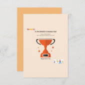 Carte De Remerciements Great Daddy (Devant / Derrière)