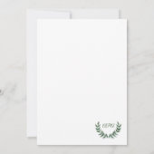 Carte De Remerciements Green Branches Flat Thank You Card (Dos)
