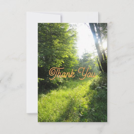 Carte De Remerciements Green Forest Meadow (Devant)