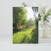 Carte De Remerciements Green Forest Meadow (Debout devant)