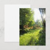 Carte De Remerciements Green Forest Meadow (Devant / Derrière)
