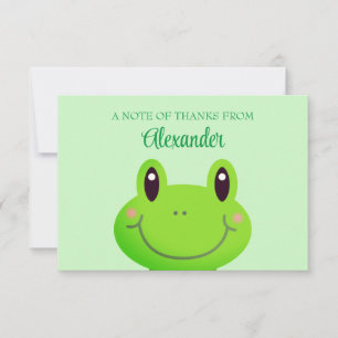Carte De Remerciements Green Frog Kindergarden Graduation