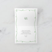 Carte De Remerciements Green Hand Drawn Doodle Style Graduation White Fun (Intérieur)