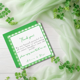 Carte De Remerciements Green Labor & Delivery NICU Hospital