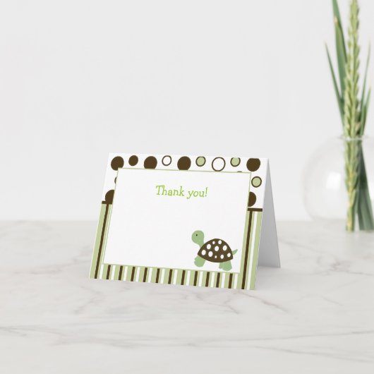 Carte De Remerciements Green Mod Dot (Devant)