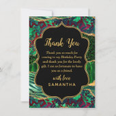 Carte De Remerciements Green Safari Agate Anniversaire (Devant)