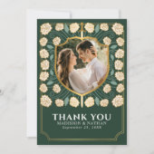 Carte De Remerciements Green Sword & Shield Médiéval Imaginaire Mariage (Devant)