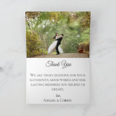 Carte De Remerciements Greenery Bouquet Wedding Photo Thank You (Intérieur)