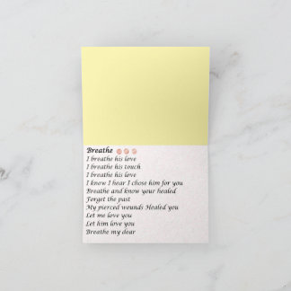 Carte De Remerciements Greeting Card ' Breathe'