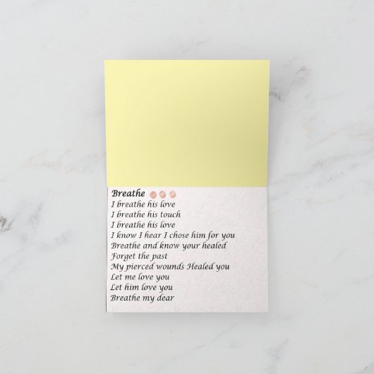 Carte De Remerciements Greeting Card ' Breathe' (Intérieur)