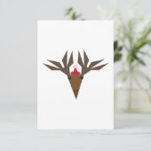 Carte De Remerciements greeting card - Christmas moose (Debout devant)