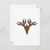 Carte De Remerciements greeting card - Christmas moose (Devant / Derrière)