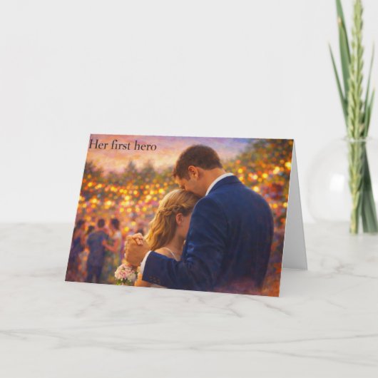 Carte De Remerciements Greeting Card Daddy Daughter Dance (Devant)