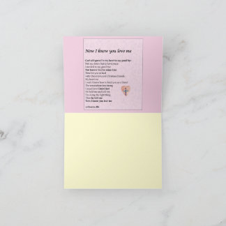 Carte De Remerciements Greeting Card "Now I know you love me"
