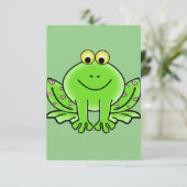 Carte De Remerciements Grenouille caricaturale (Debout devant)