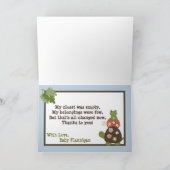 Carte De Remerciements Grenouille pliée de tortue de Laguna Beach de (Intérieur)