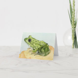 Carte De Remerciements Grenouille verte