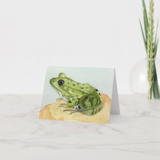 Carte De Remerciements Grenouille verte (Devant)