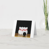 Carte De Remerciements Grève de bowling à dix broches (Devant)