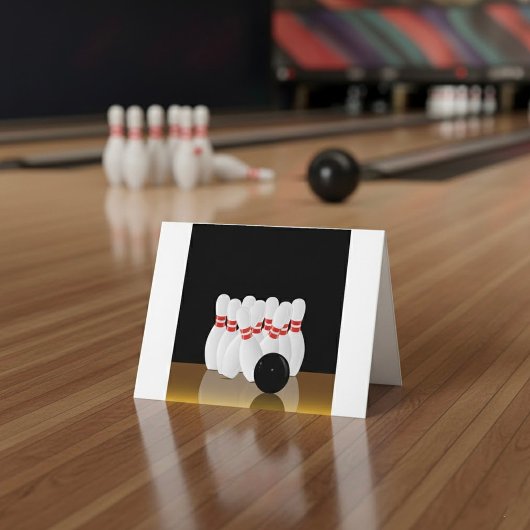 Carte De Remerciements Grève de bowling à dix broches