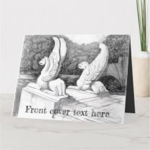 Griffins sculpté crayon monochrome Art