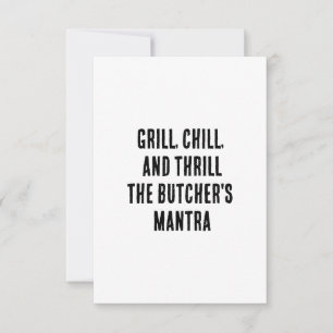 Carte De Remerciements Grillez, refroidissez et thrillez – le mantra du b