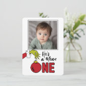 Carte De Remerciements Grinch C'est un Mean un 1er anniversaire (Debout devant)