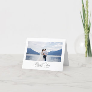 Carte De Remerciements Gris blanc mariage