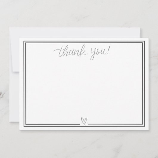 Carte de remerciements (gris clair) (Devant)
