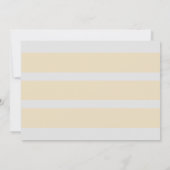 Carte De Remerciements Gris de monogramme et bande d'or (Dos)