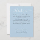 Carte De Remerciements Gris Starfish Blue Beach Wedding (Dos)