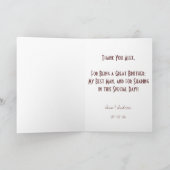 Carte De Remerciements Groomsman (Intérieur)