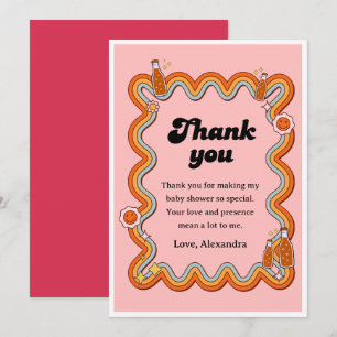 Carte De Remerciements Groovy Elle est prête à dépoussiérer la rose pouss