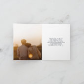 Carte De Remerciements Gros Monogramme Moderne Simple (Intérieur)