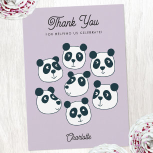 Carte De Remerciements Gros Panda Mignon