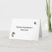 Carte De Remerciements Gros yeux Grande gratitude (Devant)