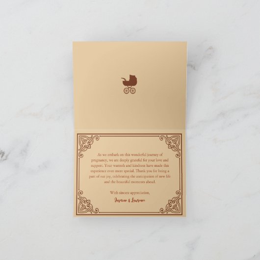 Carte De Remerciements Grossesse mère afro-centrée (Intérieur)