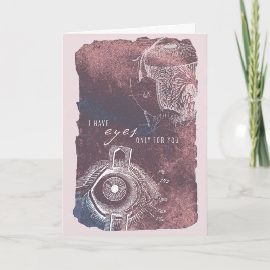 Carte De Remerciements Grungy Anatomical Eye Valentine's Day Card (Devant)