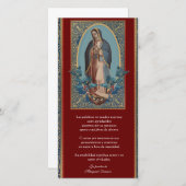 Carte De Remerciements Guadalupe : Condoléances funèbres en espagnol (Devant / Derrière)