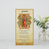 Carte De Remerciements Guadalupe Vierge Marie Condolence espagnole (Debout devant)