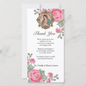 Carte De Remerciements Guadalupe Vierge Marie Condolence funéraire Espagn (Devant)