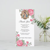 Carte De Remerciements Guadalupe Vierge Marie Condolence funéraire Espagn (Debout devant)