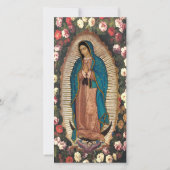 Carte De Remerciements Guadalupe Vierge Marie Condolence funéraire Espagn (Dos)
