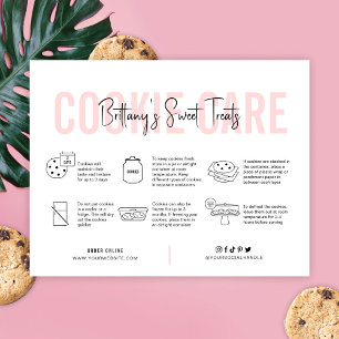 Carte De Remerciements Guide de soins de cookies Boulangerie esthétique r