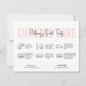 Carte De Remerciements Guide d'instructions pour les soins Cupcake Rose e (Devant)