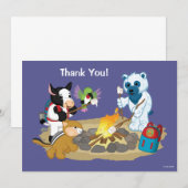 Carte De Remerciements Guimauves de feu de camp de Webkinz | (Devant / Derrière)