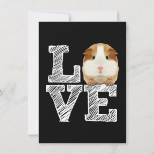 Carte De Remerciements Guinée Cochon Love Rodent Wheek